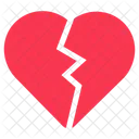 Broken Heart Divorce Separation Icon