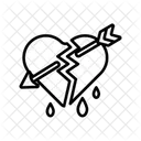 Broken Heart Heart Love Icon