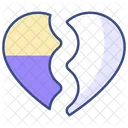 Broken Heart Heart Love Icon