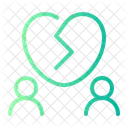 Broken Heart Couple Romance Icon