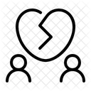 Broken Heart Couple Romance Icon