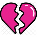 Broken Heart Break Up February Icon