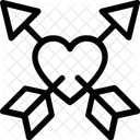 Broken Heart Arrow Icon