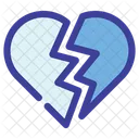 Broken Heart Heart Valentine Icon