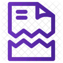 Broken File Document Icon