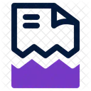 Broken File Document Icon
