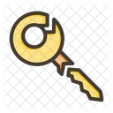 Lock Key Broken Icon
