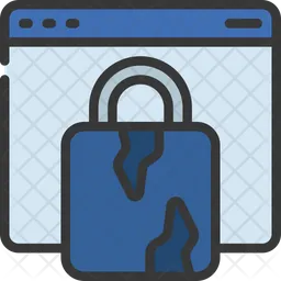 Broken Lock Website  Icon