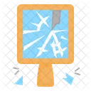 Broken Mirror Mirror Breaking Belief Superstition Badluck Icon