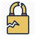 Broken Padlock Security Damage Icon