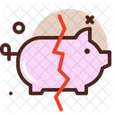 Broken Piggybank  Icon