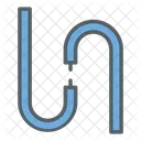 Broken Pipe Leakage Pipe Plumbering Icon