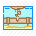 Broken Pipeline Leaking Icon