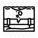 Broken Pipeline Leaking Icon