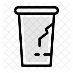 Broken Plastic Cup  Icon