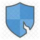Broken Shield Hacker Shield Icon