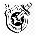 Broken Shield Cracked Armour War Shield Icon