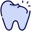 Broken Tooth Cavity Crack Icon