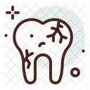 Broken Tooth Crack Tooth Cracked Tooth Icon