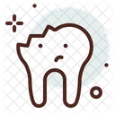 Broken Tooth Crack Tooth Cracked Tooth Icon