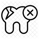 Broken tooth  Icon