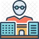 Bussiness Man Building Icon