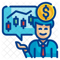 Broker Icon - Download in Colored Outline Style