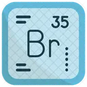 Bromine Chemistry Periodic Table Icon