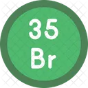 Bromine Periodic Table Chemistry Icon
