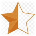 Bronze Half Star Star Award Icon