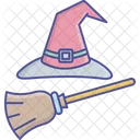 Broom And Hat Icon