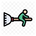 Broomstick Magician Mop Icon