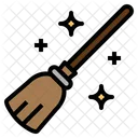 Broom Halloween Magic Witch Broomstick Icon