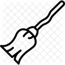 Broomstick Sweeping Floor Icon
