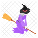 Broomstick Witch Horror Icon