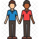 Men Couple Holding Hands Icon