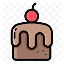 Brown Cake Brownie Icon