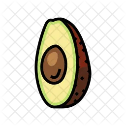 Brown Avocado Cut  Icon