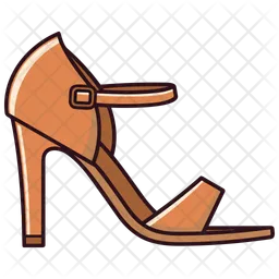 Brown Cork Heels Shoes  Icon