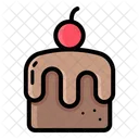 Brown Cake Brownie Icon