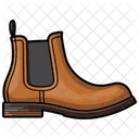 Brown Leather Chelsea  Shoes  Icon