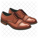 Brown Leather Derby  Shoes  Icon