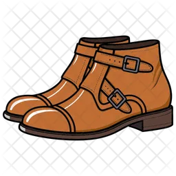 Brown Monk Strap Boots Shoes  Icon