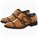 Brown  Monk Strap Boots Shoes  Icon
