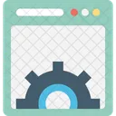 Browser Screen Gear Seo Icon