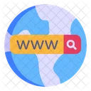 브라우저 글로벌 검색 Www 아이콘