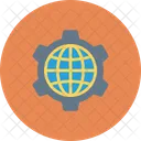 Browser Cog Globe Icon