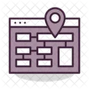 Webpage Location Map Icon