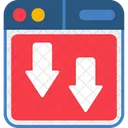 Browser Pplication Arrow Down Icon