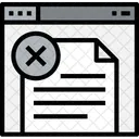 Browser Document X Icon